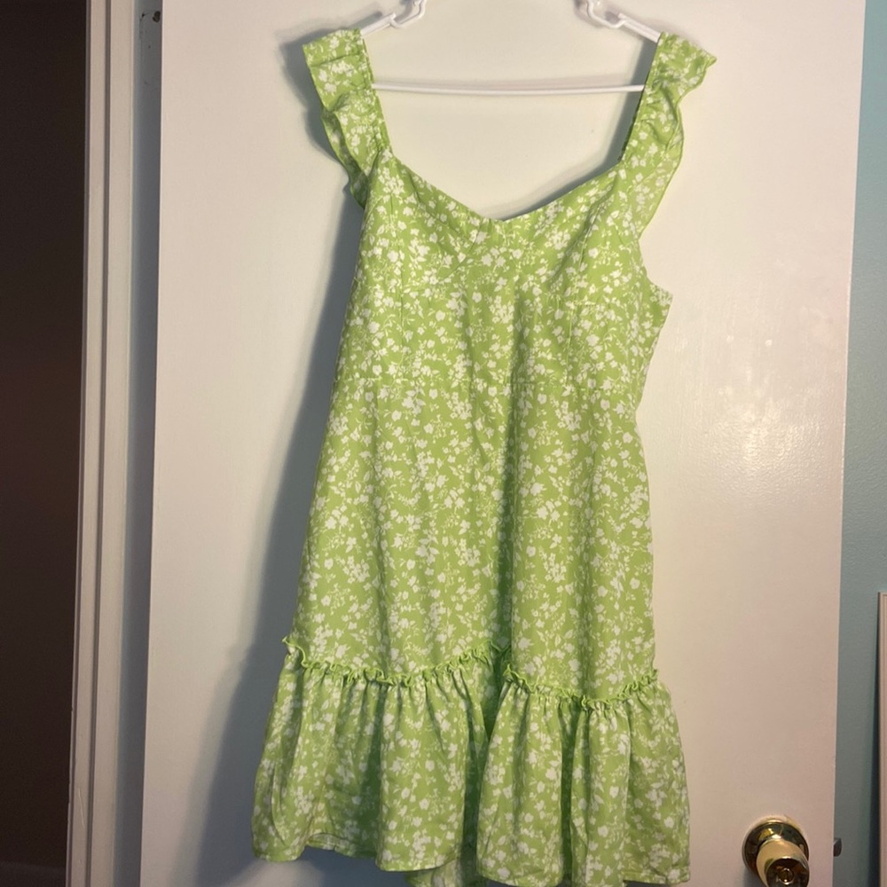 Forever21 Green Floral Dress